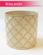 Osłonka cylindryczna biała - plecione kwadraty
